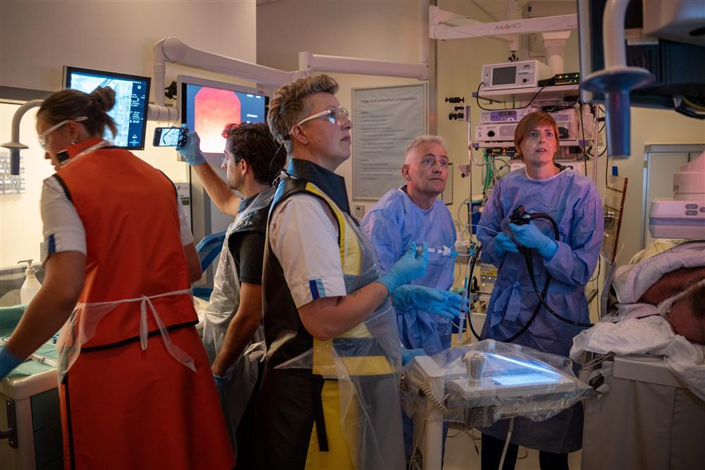 Live endoscopy procedure